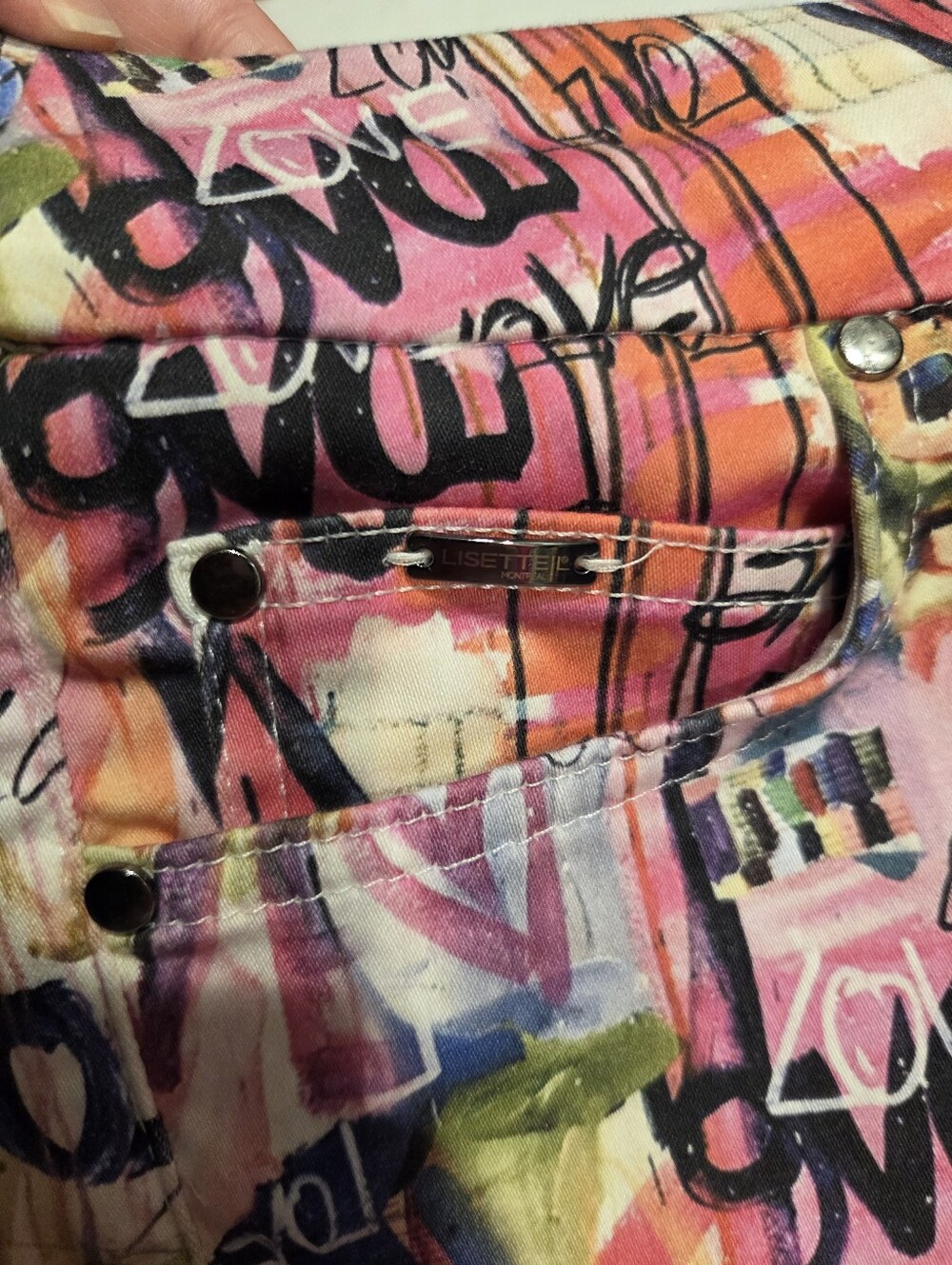 Lisette Wynwood Graffiti Flair Pant Size 8 - Picture 3 of 6